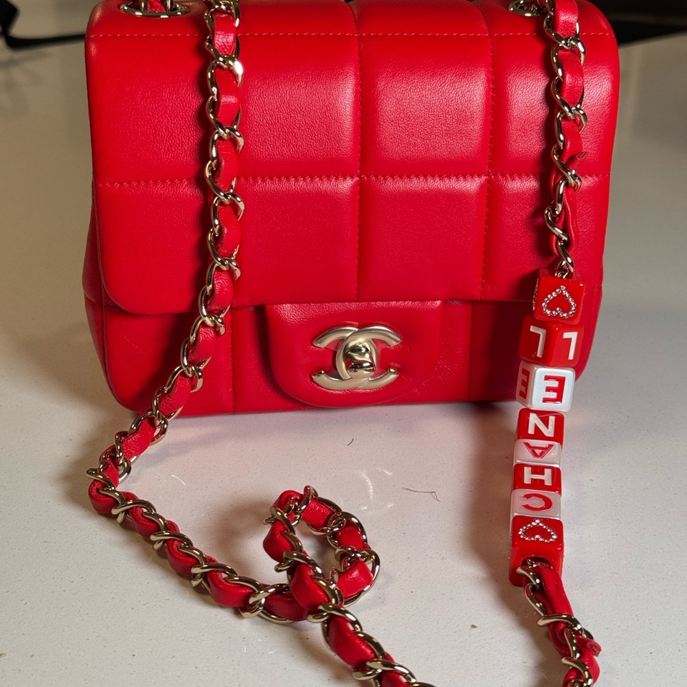 Chanel Mini Classic Fiesta Red Quilted Leather
